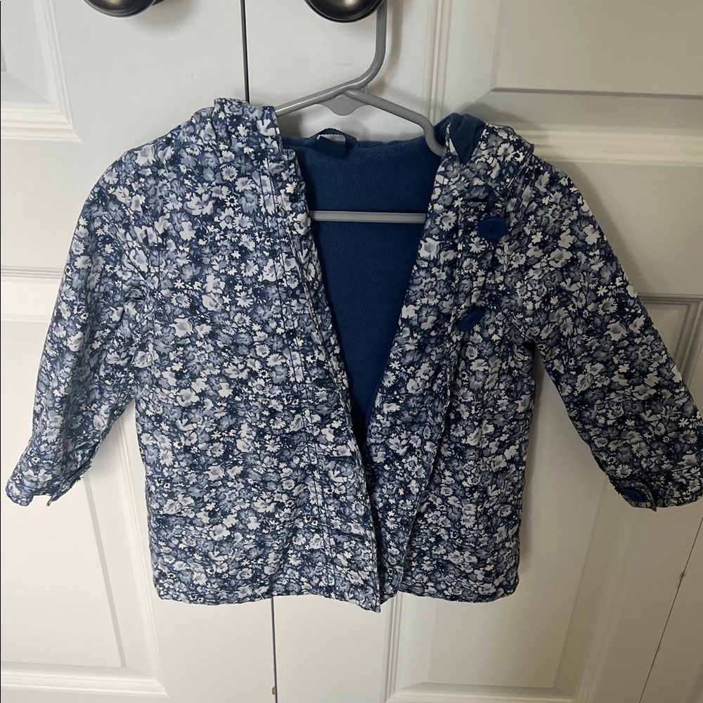 GAP Blue Floral Kids Raincoat
